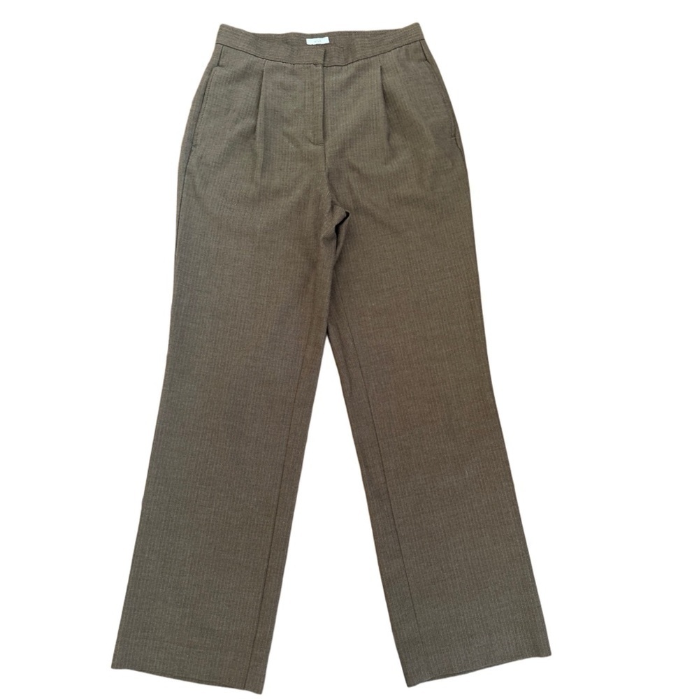 Liz Claiborne LizSport Kylie Straight Leg Pleated Trousers 4P Old Money Classic